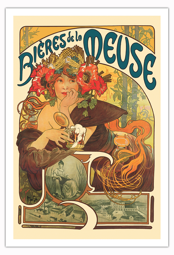 【在庫僅少】 the of Beer Muse by Poster Advertising French Vintage - アート・デザイン・音楽