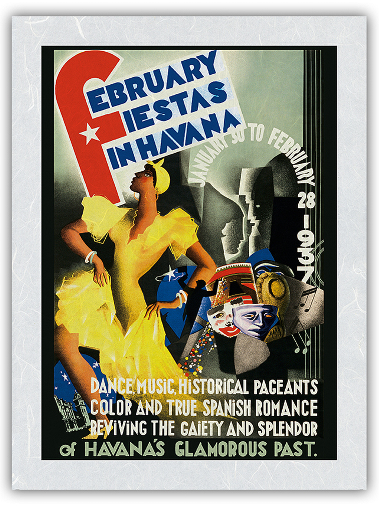 February Fiestas in Havana Cuba - Vintage Travel Poster by Caravia Montenegro - Picture 19 of 23