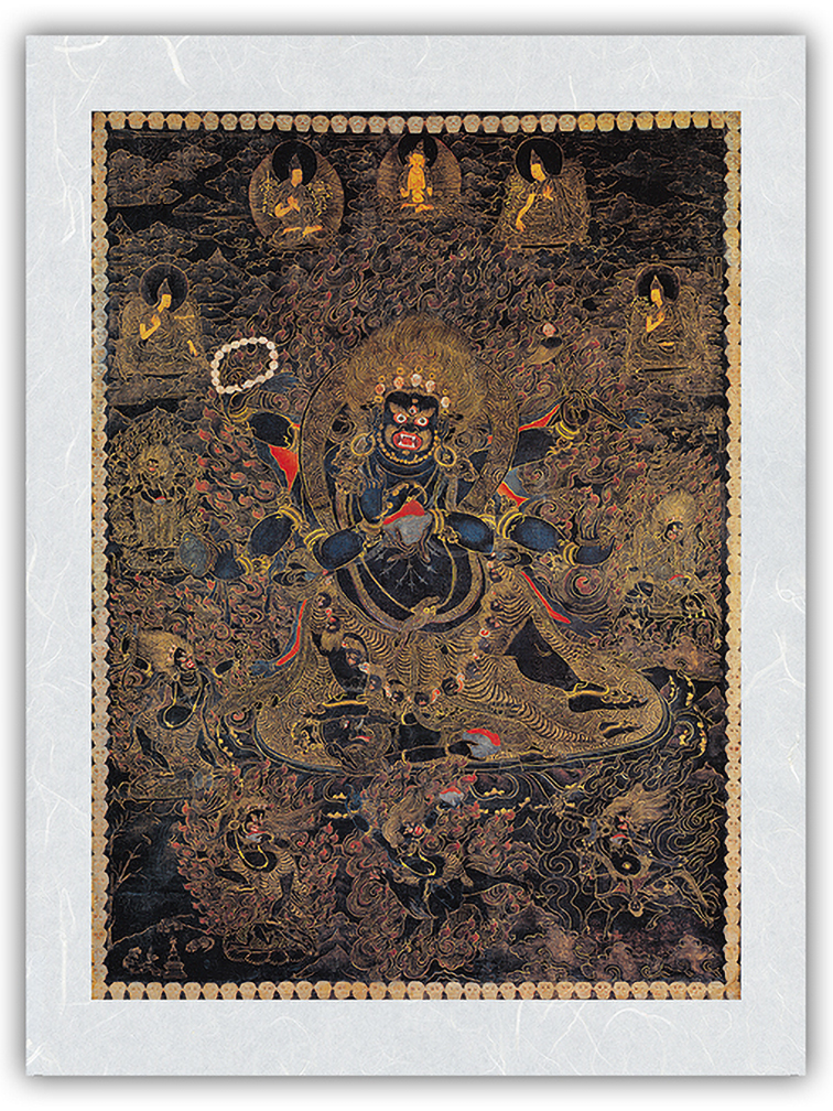 Mahakala Great Protector of Buddha - Vintage Tibetan Thangka Buddhist Painting - Picture 20 of 25