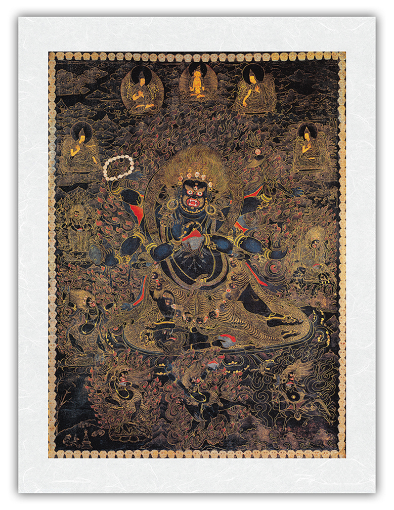 Mahakala Great Protector of Buddha - Vintage Tibetan Thangka Buddhist Painting - Picture 21 of 25