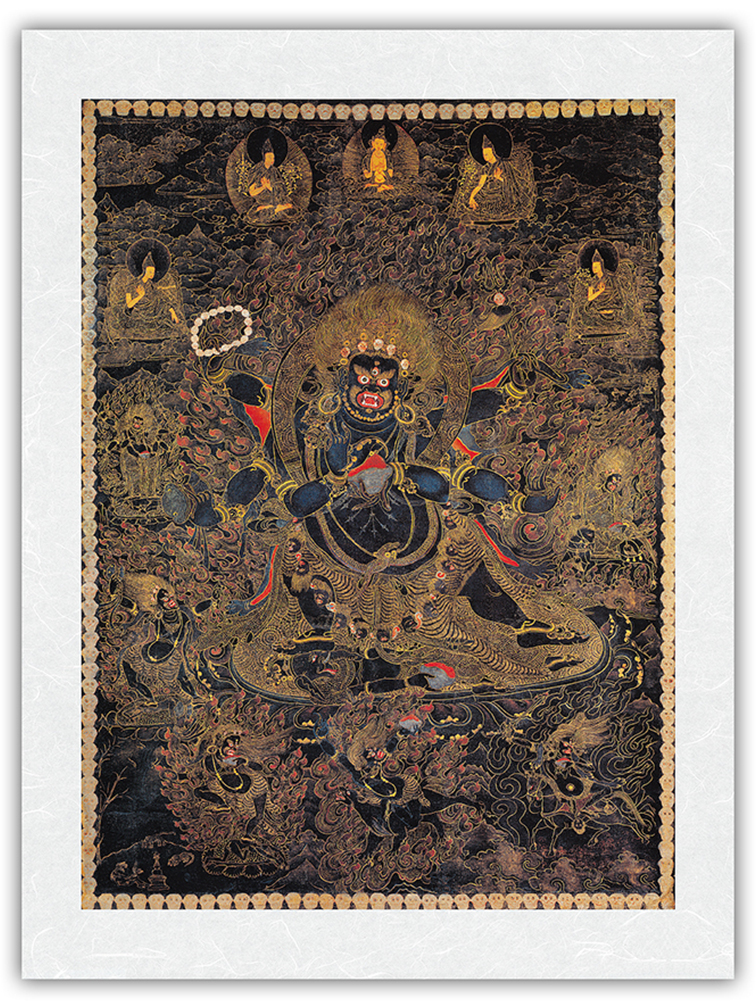 Mahakala Great Protector of Buddha - Vintage Tibetan Thangka Buddhist Painting - Picture 22 of 25