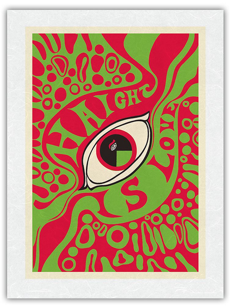 Haight is Love Summer of Love - Vintage Psychedelic Art by