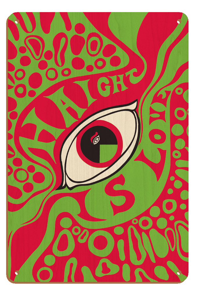Haight is Love Summer of Love - Vintage Psychedelic Art by