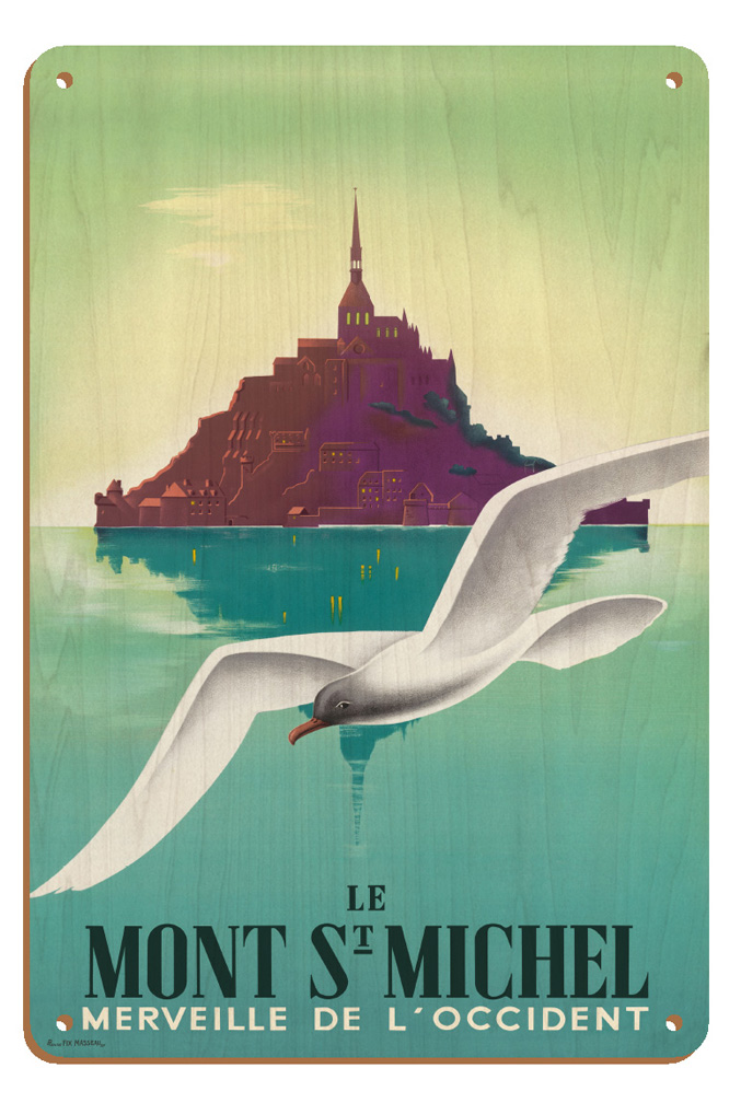 Le Mont St Michel Normandy France - Vintage Travel Poster by Pierre Fix-Masseau - Picture 25 of 25