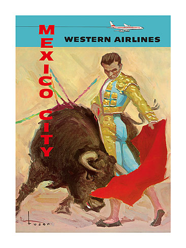 Art Prints & Posters - Mexico City - Bullfight Matador - Western