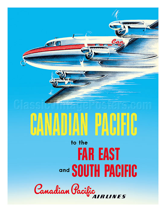 VINTAGE CANADA CANADIAN PACIFIC AIRLINES LUGGAGE LABEL