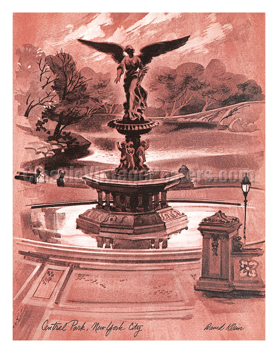  Vintage Historic Photo Angel of Bethesda Fountain