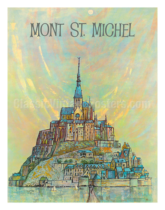French vintage 50s LE MONT SAINT MICHE-