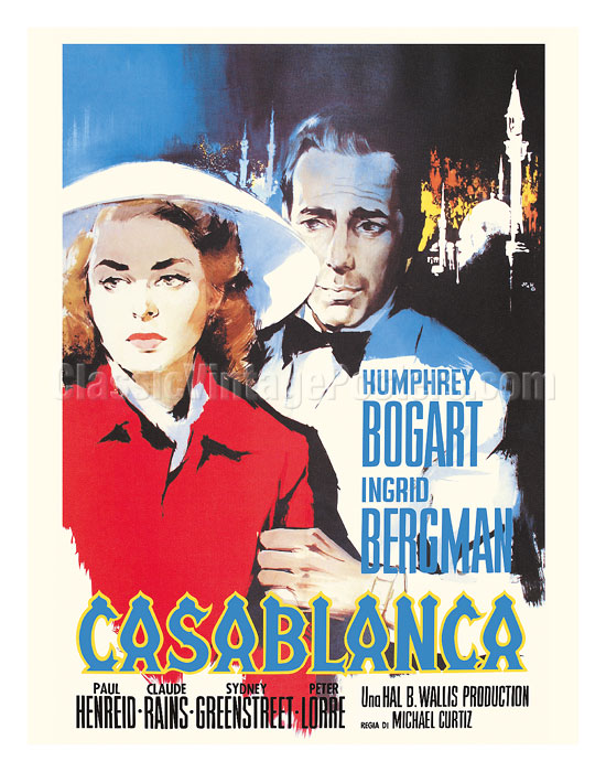 Humphrey Bogart~Plane~Casablanca~Poster~ Classic Photo~16" x  20" 