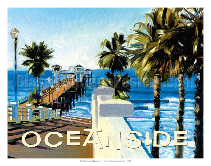 Art Prints & Posters Oceanside Beach Pier, California Fine Art