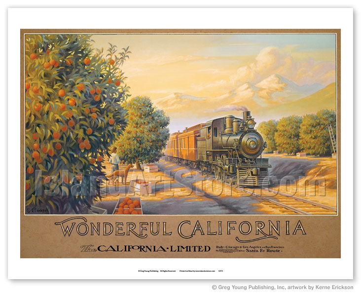 Art Prints & Posters Wonderful California The California Limited