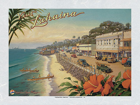 visit lahaina poster