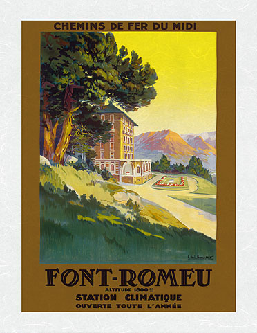 Font-Romeu 2 Affiche chemin de fer Midi 