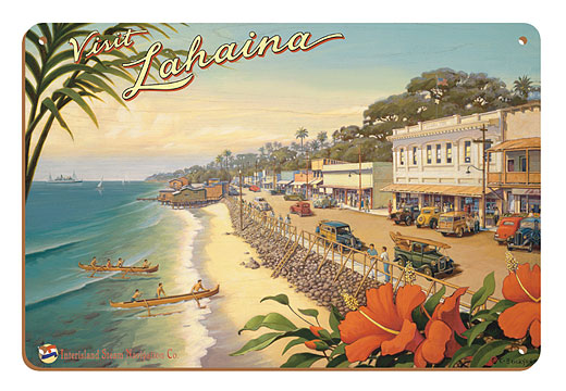 visit lahaina poster