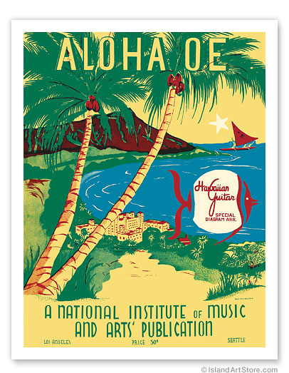 Queen Liliuokalani Hawaiian Aloha Oahu Portrait Vintage Art Poster Print 