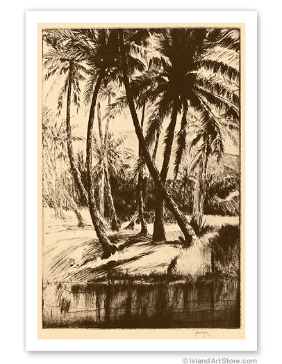 Fine Art Prints & Posters - Kauai Coconuts - Vintage Menu Cover for ...