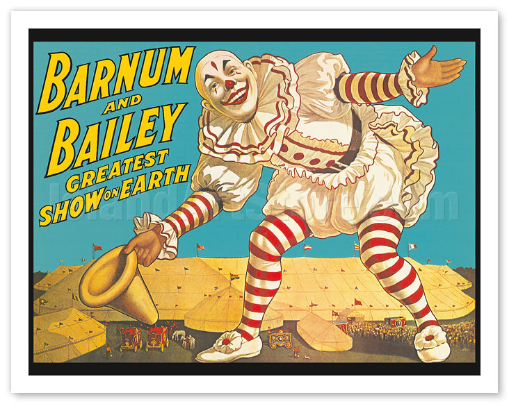 Cultural Freak Show Barnum Bailey Poster EXHIBITION CULTURAL Canvas Art Prints 