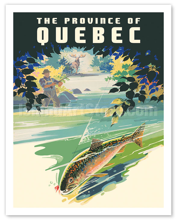 Fine Art Prints & Posters - The Province of Québec - Trout Fishing