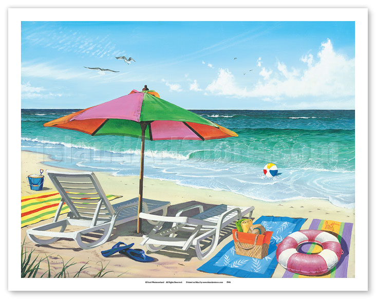 Fine Art Prints Posters Coasting Through Beach Chairs
