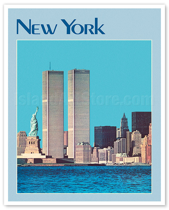 Fine Art Prints & Posters - New York Twin Towers - Statue of