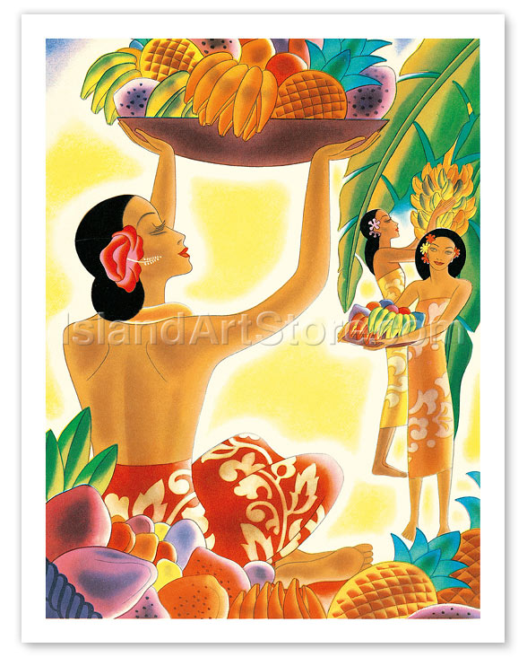 【abundance】ハワイ ファブリックポスター(XL)_150X103cm Fine Art Prints & Posters - The Hawaiian Abundance - Fine