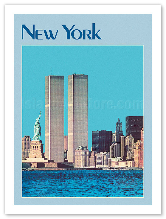 Fine Art Prints & Posters - New York Twin Towers - Statue of