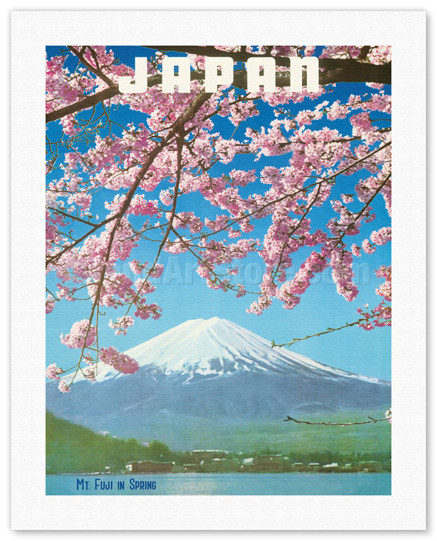 額装品/Mt Fuji and Flowers（デビット ホックニー）/ポスター 1970-80's ヴィンテージ David Hockney 