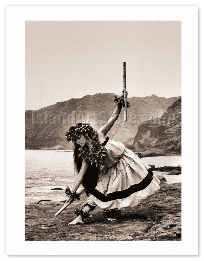 80s HULA DANCER 特大アート フレーム 油彩画 ヴィンテージ Hawaii Male Hula Dancer - Vintage Hawaiian Airbrush Art by