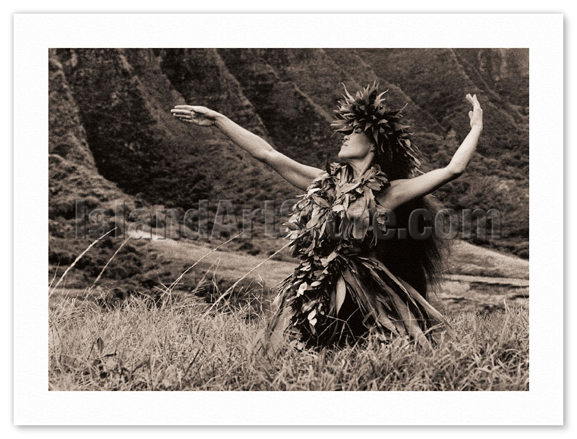Dance To Pele - Hawaiian Hula Dancer - Fine Art Black
