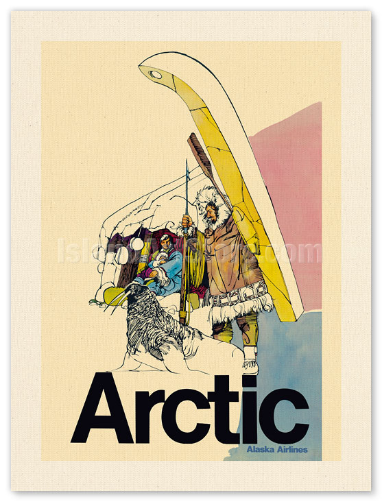 See All Alaska Alaska Airlines Vintage Airline Travel Poster Fine Art Print 