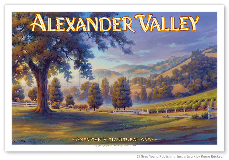 Kerne Erickson Sonoma Valley Wineries California Wine Country Print