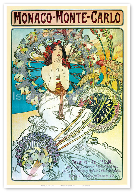 fine art prints posters monaco monte carlo art nouveau la belle epoque master art print islandartstore com