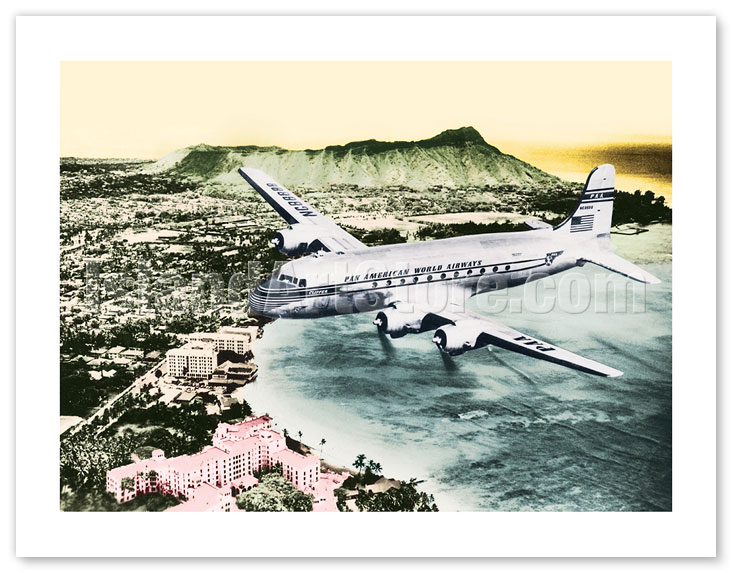 Northwest Airlines vintage poster Hawaii poster 1950s